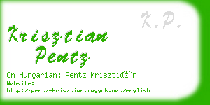 krisztian pentz business card